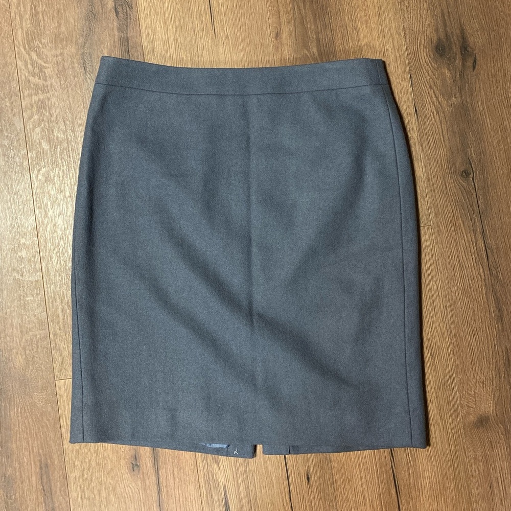 J. Crew The Pencil Skirt in Gray-Lavender Wool